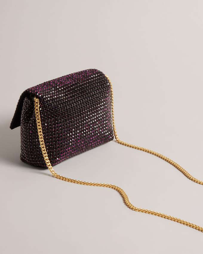 Sac Crossbody Ted Baker Crystal Mini Violette Foncé Femme | WZL-27936271